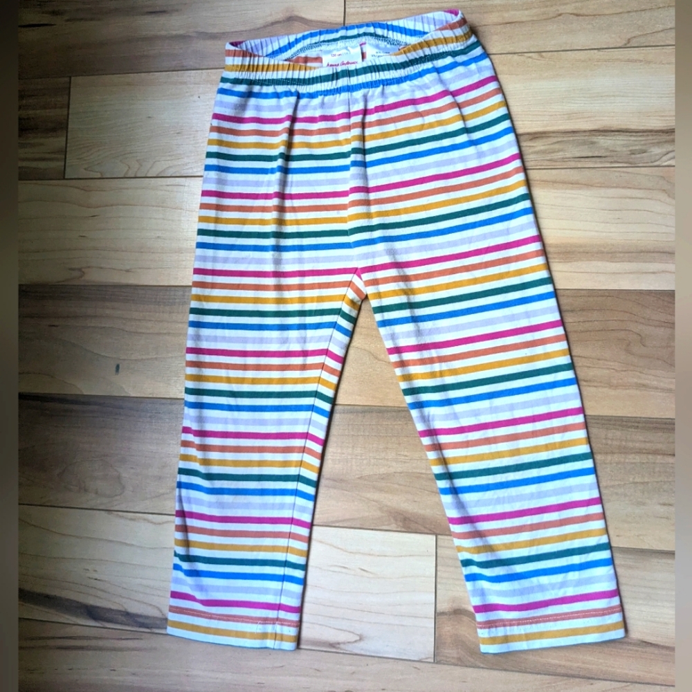 Hanna Andersson Printed Rainbow Stripe Leggings 130 cm 8